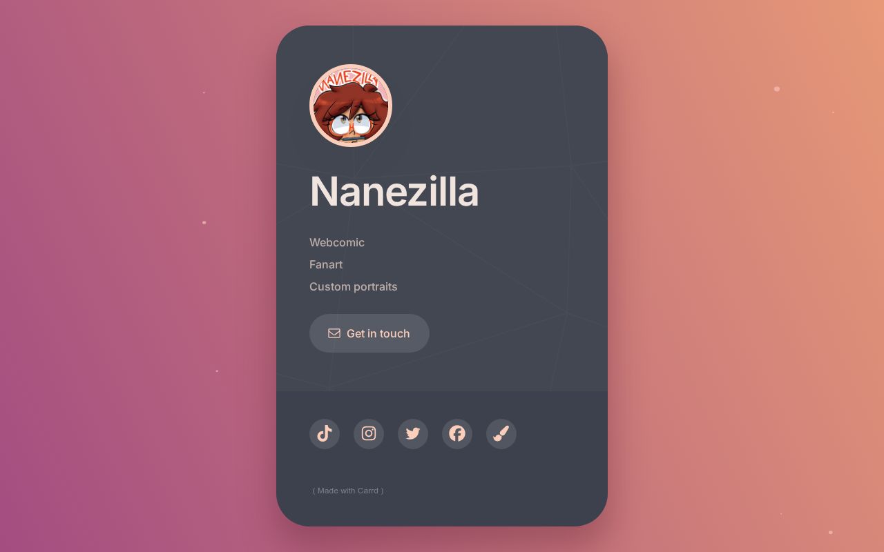 Carrd profile picture for @nanezilla